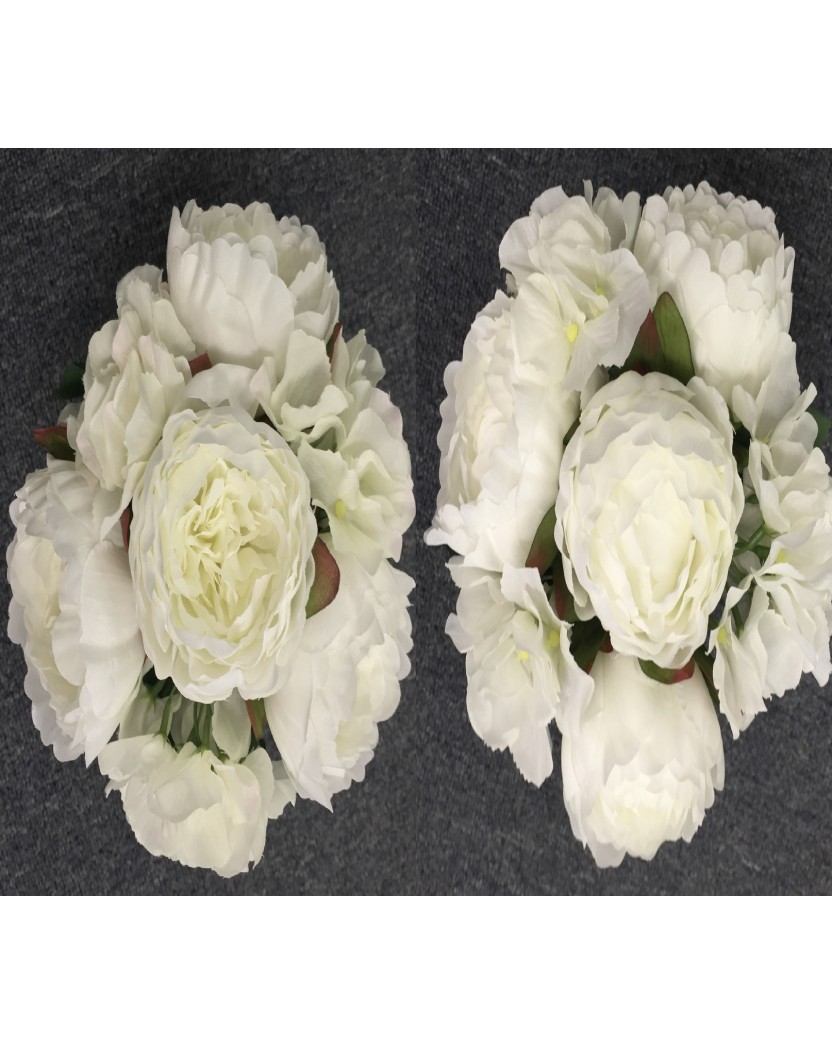 Silk White Peony Bud Hydrangea or Mix Silk White Peony Hydrangea bouquet Mix