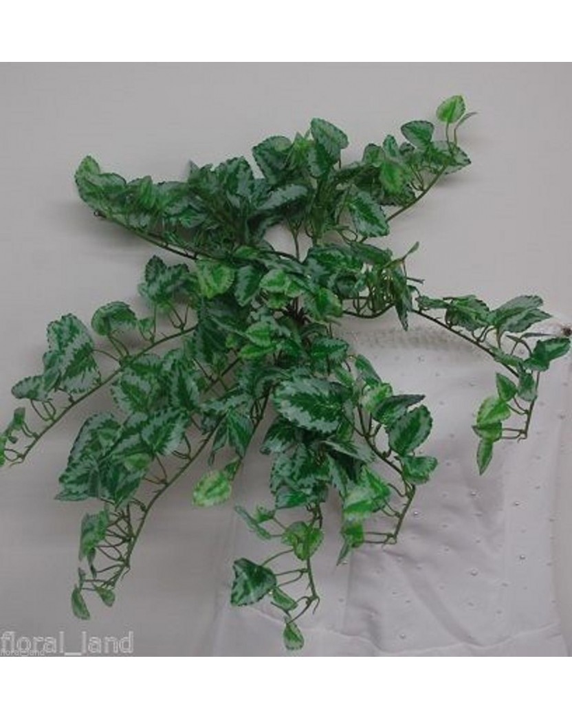 Artificial Silk Green Grey Angel Hanging Plant