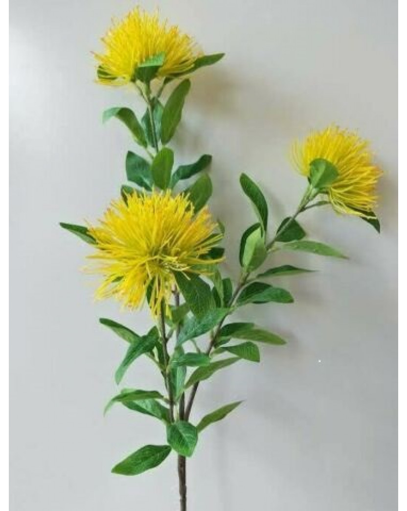 ARTIFICIAL SILK FAKE FLOWER AUSTRALIAN NATIVE YELLOW