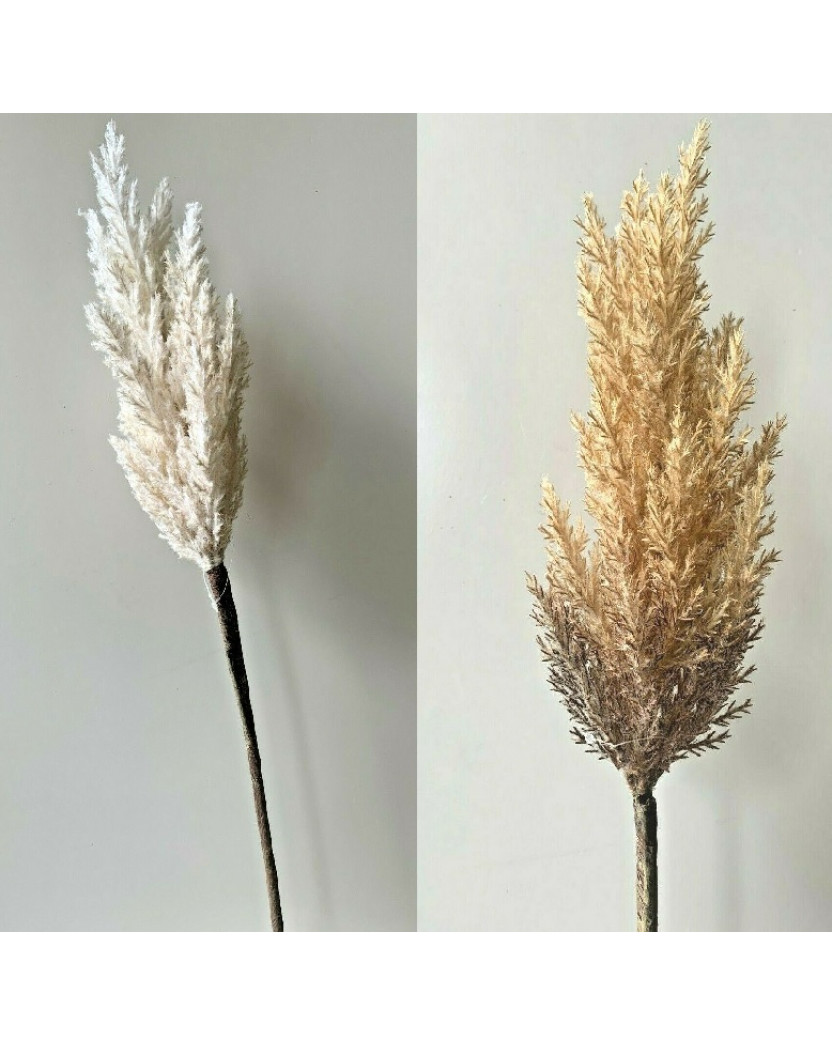 PAMPAS GRASS CREAM WHITE BROWN ARTIFICIAL DRIED GRASS FLOWERS WEDDING DECORATION FAKE 90CM