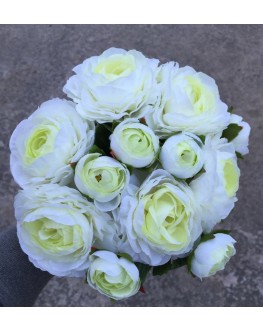 Ranunculus Cream Green Premade Bouquet Bunch