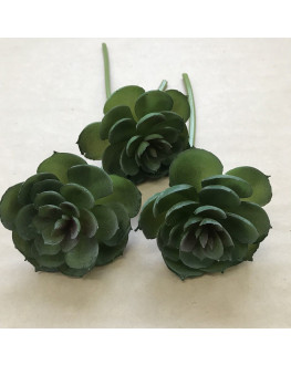 3x Artificial Green Succulent Plant Cactus Echeveria